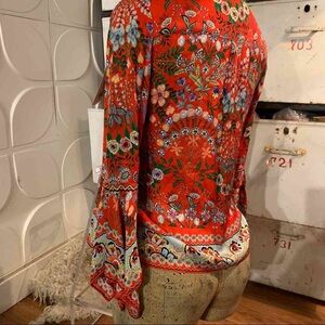 Floral Red Women's Top